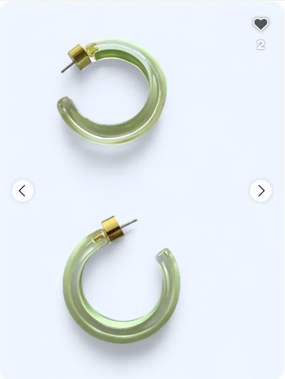 Alison Lou Small Jelly Lucite Hoops Green